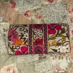 Vibrant Pink and Orange Floral Wallet